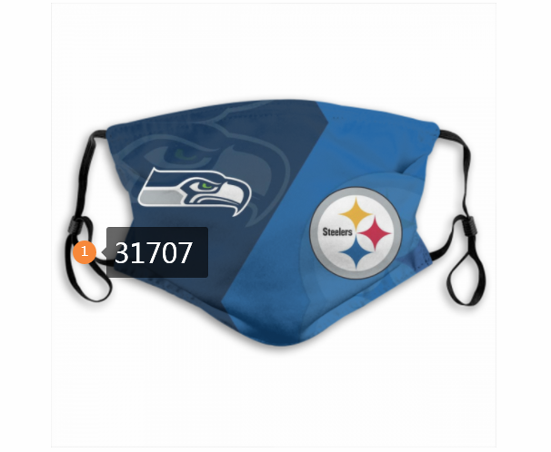 2020 NFL Pittsburgh Steelers 26012 Dust mask with filter->nfl dust mask->Sports Accessory